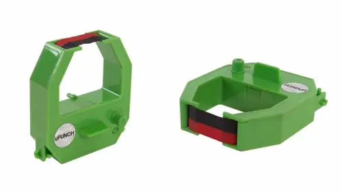 uPunch 2 Pack Ribbon/200 Card Combo for Green HN3000 AutoAlign Time Clocks - Image 3