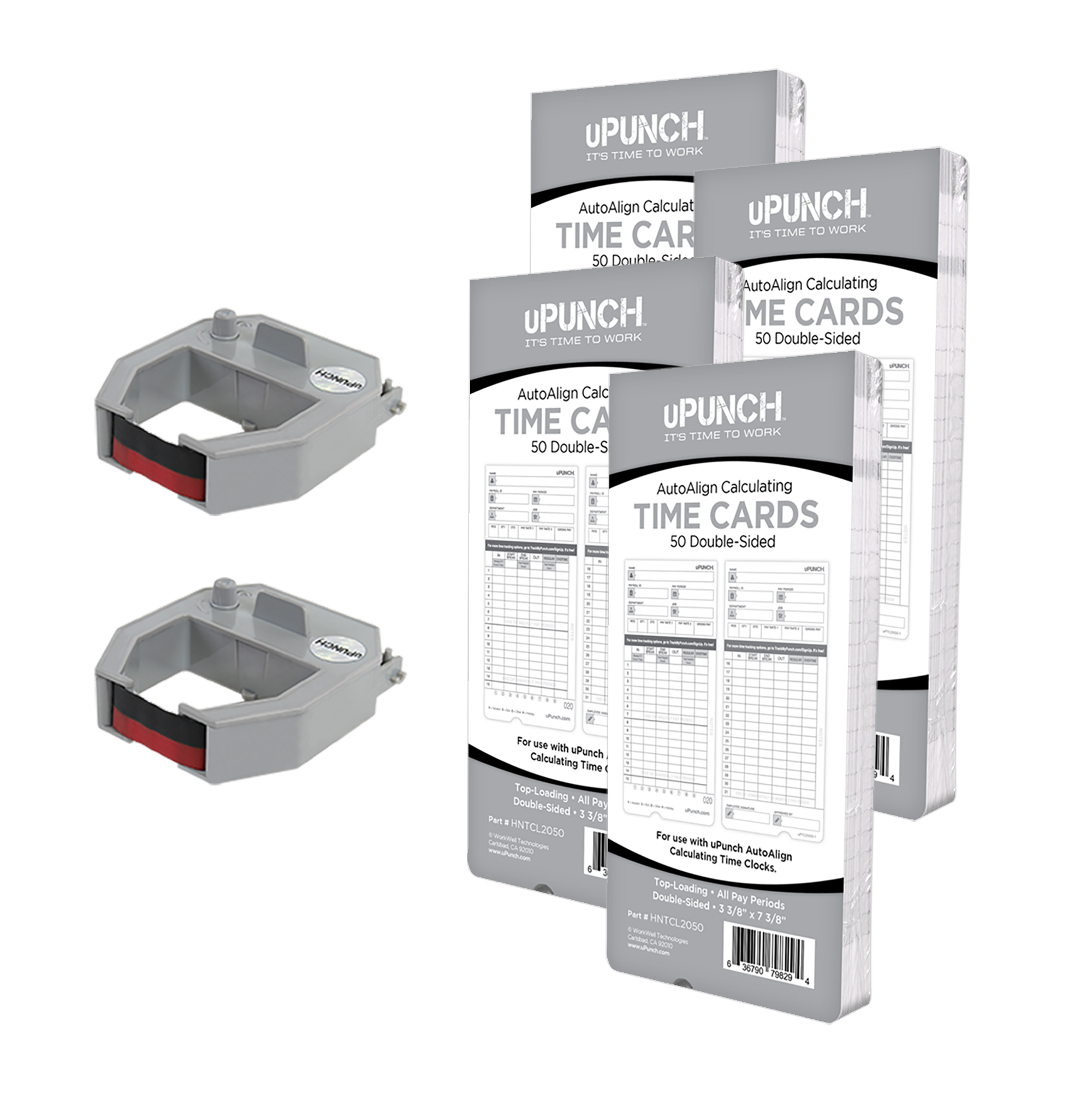uPunch 2-Color Ribbon for uPunch FN1000 AutoAlign Time Clock 